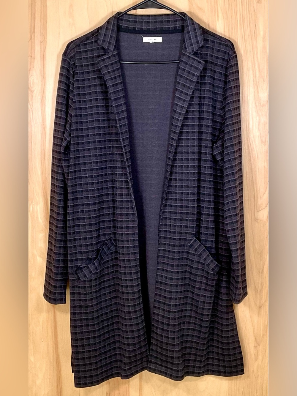 Maurices Flannel Plaid Open Front Jacket - EUC